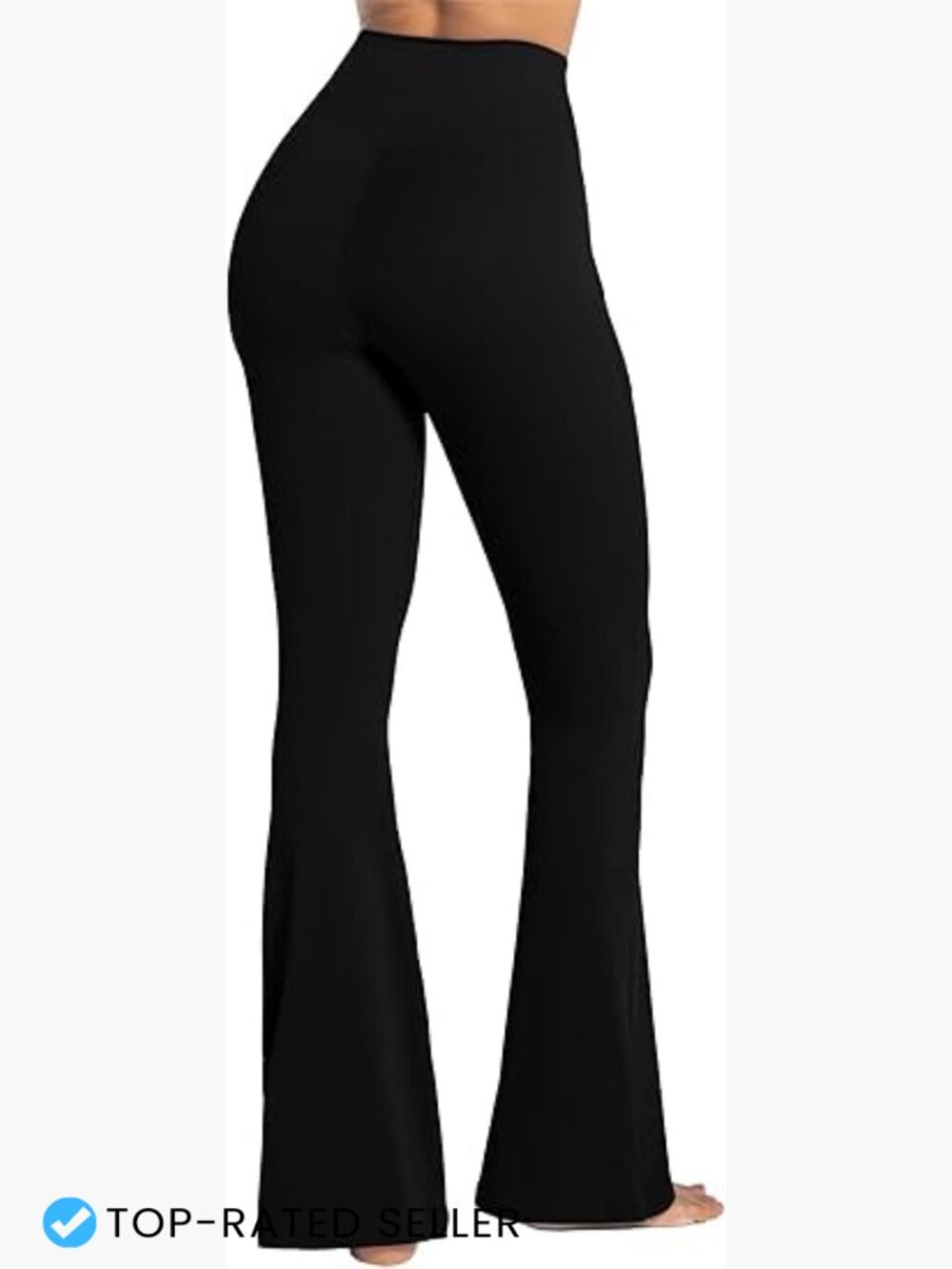Crossover Flare Leggings with Pockets High Waist Yoga Pants Bootcut Gym